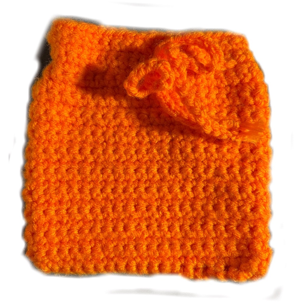 Large Orange Dice Bag